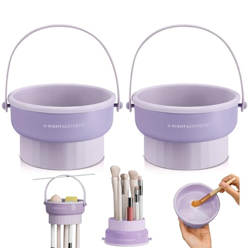 GlowNest | 3 in 1 Silicone Makeup Brush Cleaner Bowl