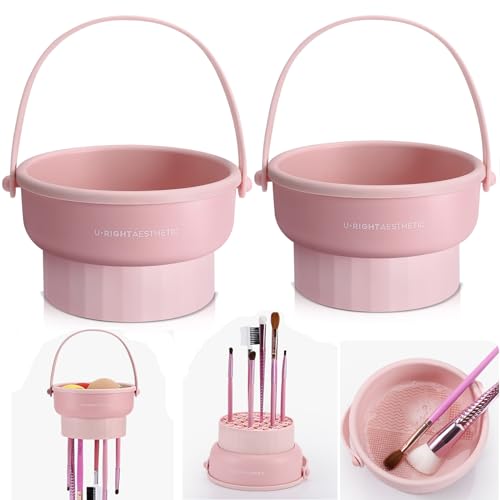 GlowNest | 3 in 1 Silicone Makeup Brush Cleaner Bowl