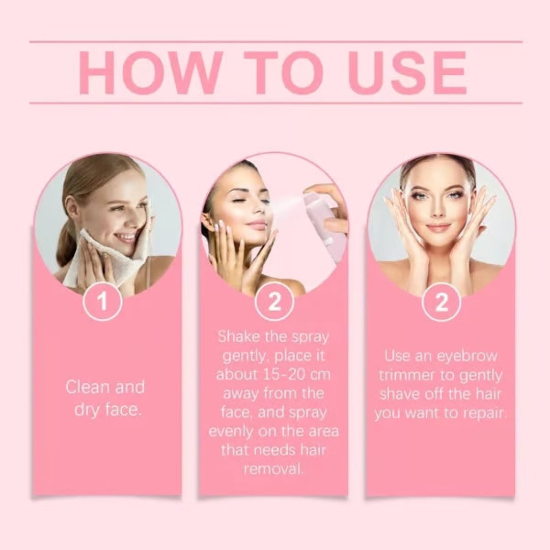 GlowSleek | spray for facial hair removal