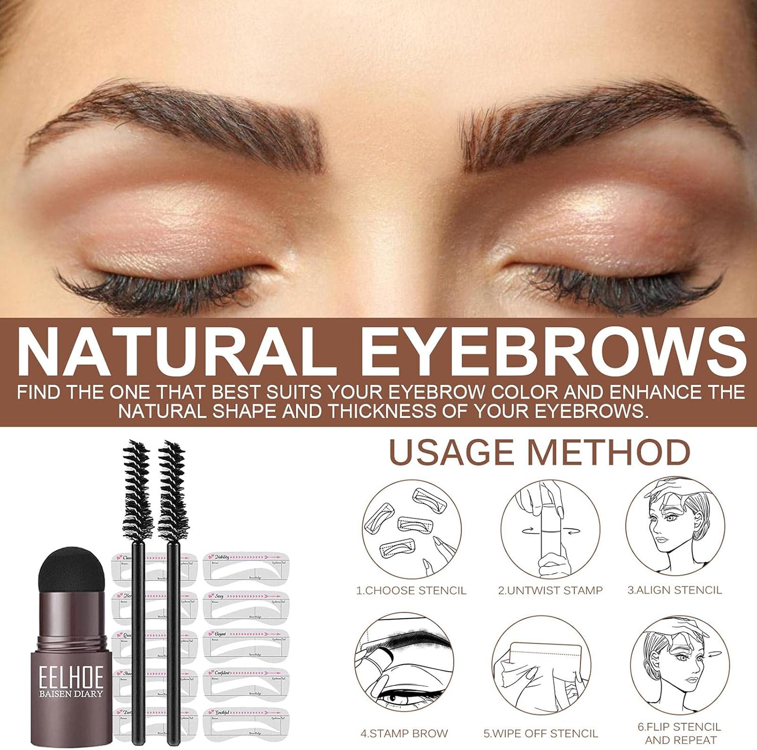 Baryn | Eyebrow set for fuller eyebrows