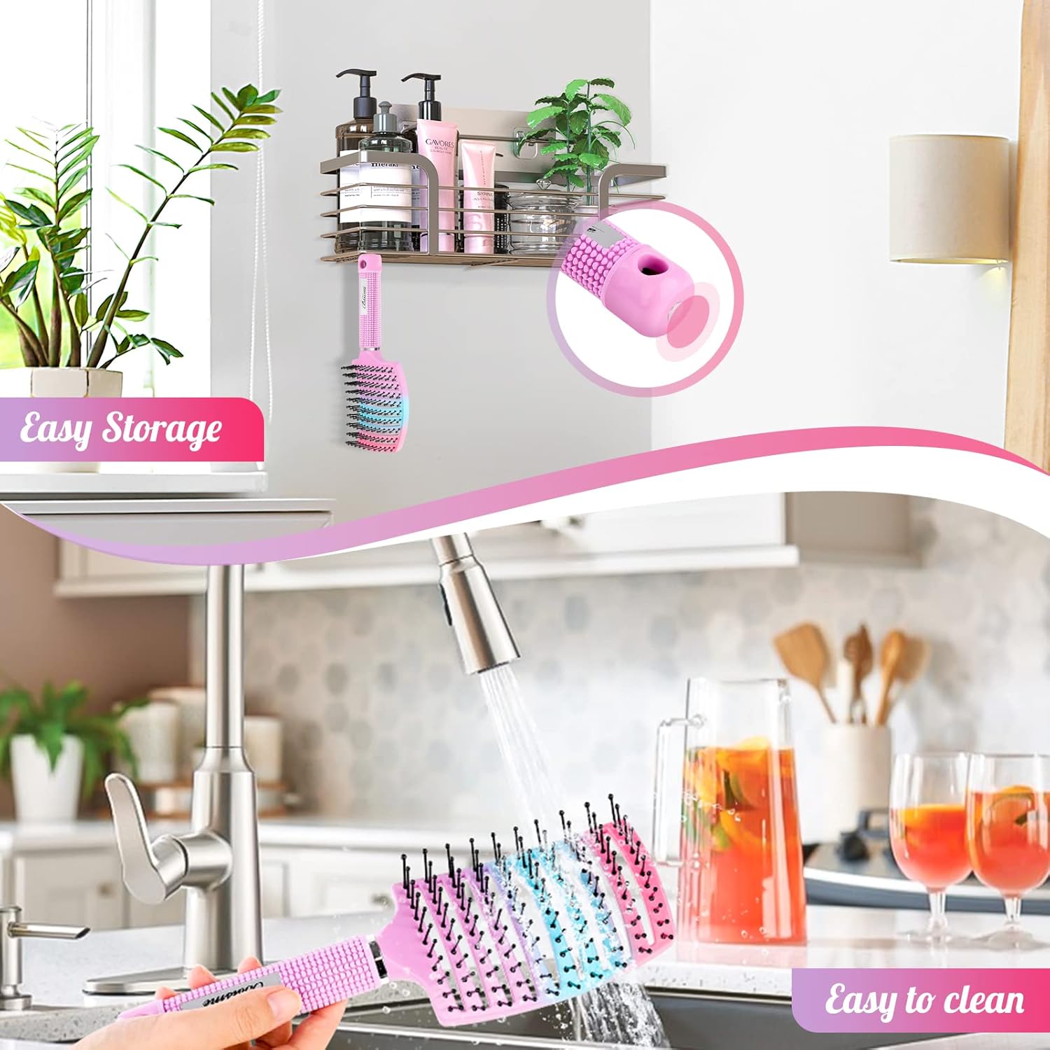 Ventura | Professional curved, ventilated hairbrush for faster blow-drying