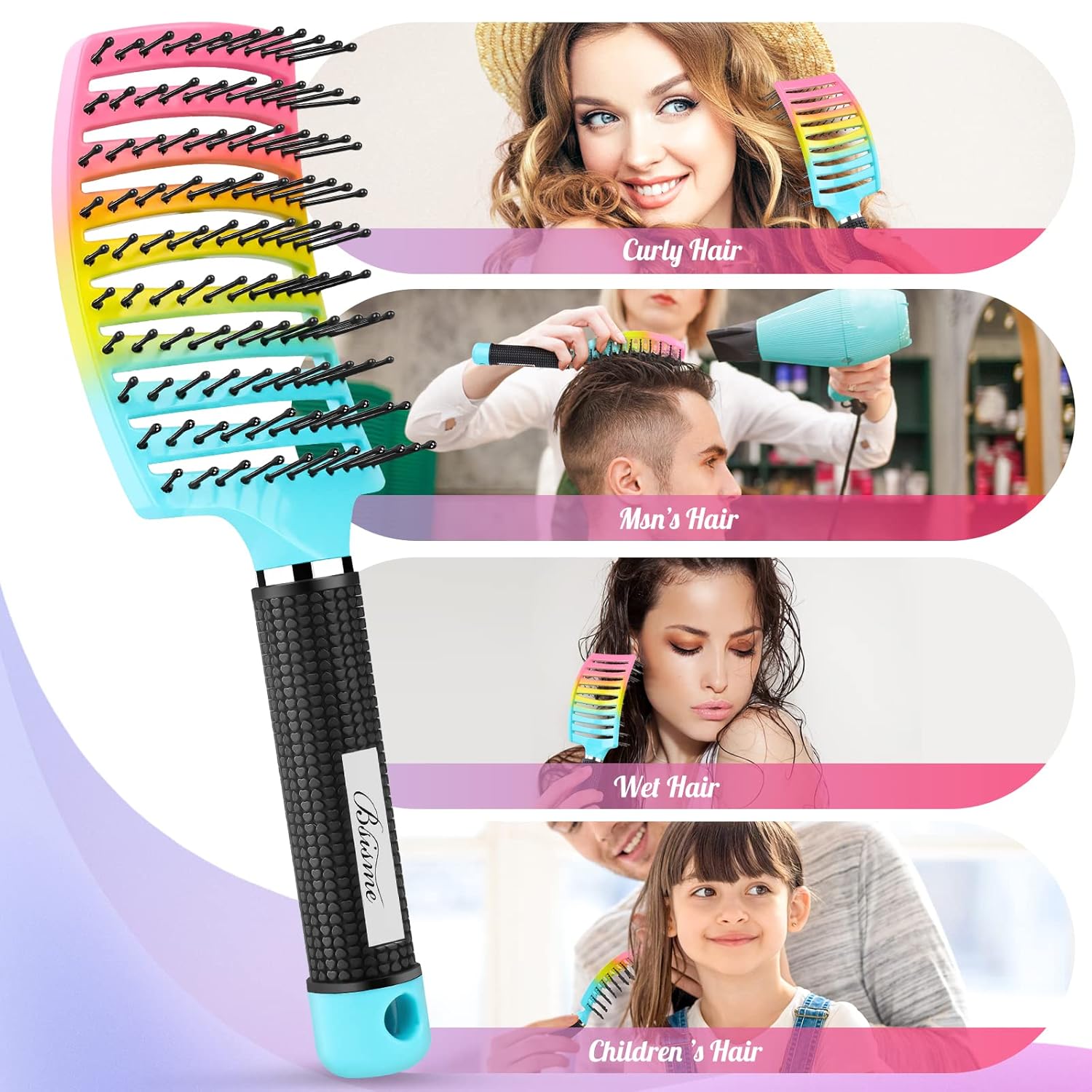 Ventura | Professional curved, ventilated hairbrush for faster blow-drying