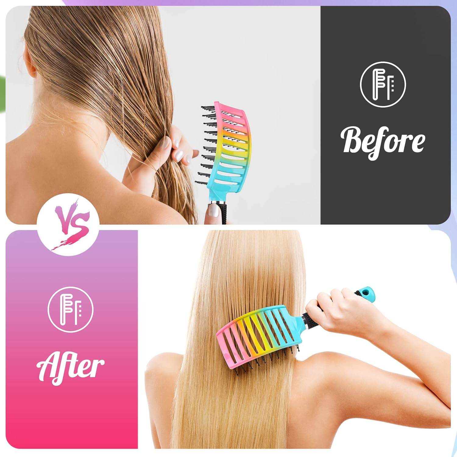 Ventura | Professional curved, ventilated hairbrush for faster blow-drying