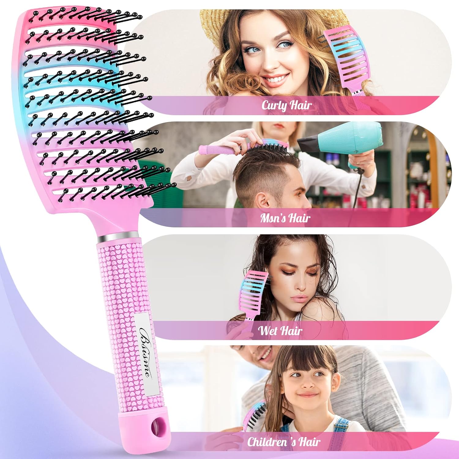 Ventura | Professional curved, ventilated hairbrush for faster blow-drying