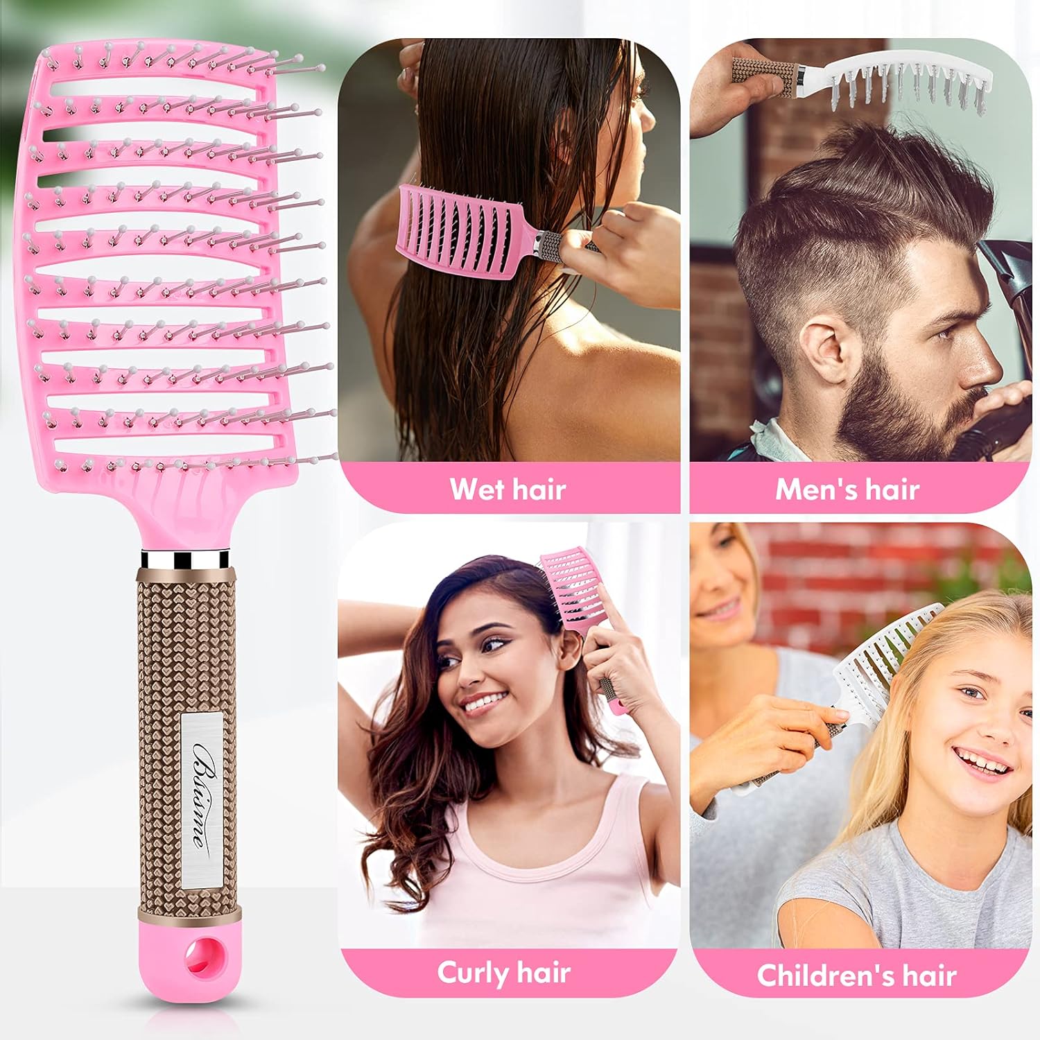 Ventura | Professional curved, ventilated hairbrush for faster blow-drying
