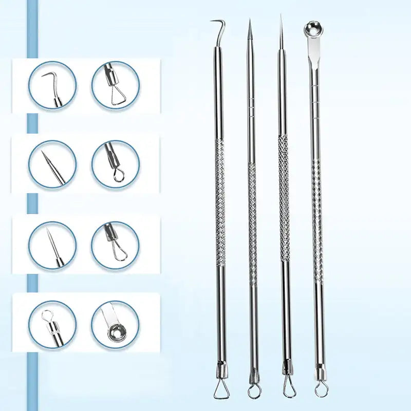 Fenna | 7-piece stainless steel hair removal kit for blackheads
