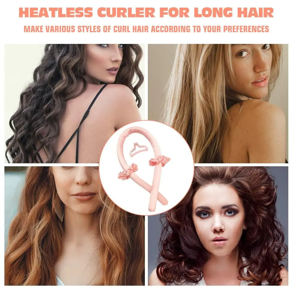 CurlEase | Achieve Effortless, Heatless Curls for Silky, Damage-Free Hair!