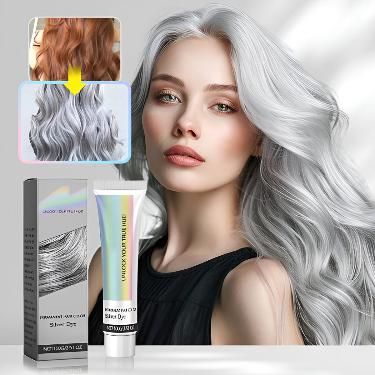 SilverLuxe | Silver Essence hair dye - Strong, natural shine